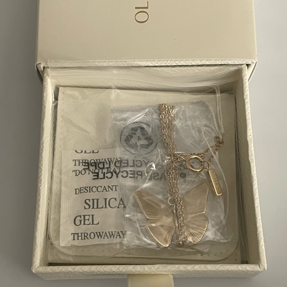 Olivia Burton Gold Plated Butterfly Pendant Necklace - Picture 3 of 6